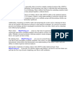 Thesis With Anova Table