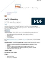 SAP PS Training (Project Systems)