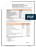 Test Cost Sheet