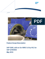 SAP EAM Add-On For MRO 3.0 by HCL For SAP S4HANA 1709 EWI - UI5 - APP - Feature Scope Description