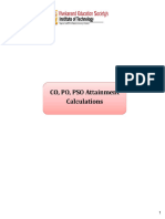 2.6.2 - CO PO PSO Attainment Sample Calculations