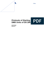 Printouts of Starting Phases in DMX Units of DX 200: DN9797667 Issue 9-1