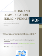 Counselling and Communication Skills in Pediatrics