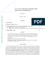 Singular Plane Curves and Their Interplay With Algebra and Combinatorics Piotr Pokora