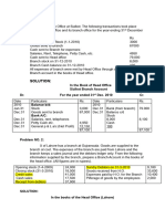 Branch Accounting Question's