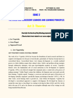 The Child and Adolescent Learners and Learning Principles-Act 3 - Theories - Villanueva - Jonaver - C - Btvted 2j FSM - B