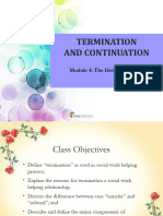 Module 4 - The Helping Relationship - Termination and Continuation