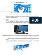 Lesson 1: Introduction To Ict