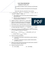 Electrochemistry Assignment-2