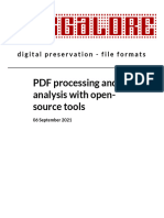 PDF Processing and Analysis With Open-Source Tools