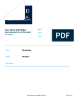 Topic Test Oxfordaqa Int A Level Chemistry As Level Inorganic