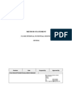 Method Statement: Close Interval Potential Surveys