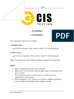 Accounting I Exam 3