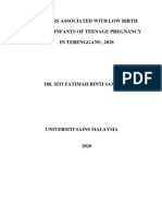 Thesis Factors Associated With Low Birth Weight Infants of Teenage Pregnancy