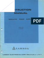 Lambda Model LM A Package Instruction Manual