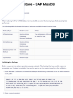 Advanced Restore Sap Maxdb Idataagent