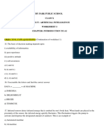 CL 10 Worksheet 2 Introduction To Ai