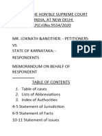 Moot Memorial For Respondents