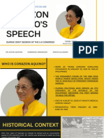 Cory Aquino's Speech (