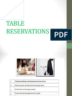 Table Reservations