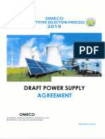 OMECO Draft Power Supply Agreement - 16JUNE2021