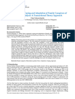 Stress, Appraisal, Coping and Adaptation of Family Caregivers of Patients On Dialysis A Transactional Theory Approach