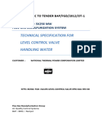 Technical Specification For Level Control Valves