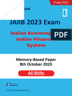 JAIIB IE IFS Memory Based Questions Shift 1 2 3