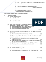 Eton - KS - MathsAPaper - 2009