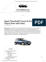 Fuse Box Diagram Vauxhall (Opel) Corsa B Relay With Assignment and Location