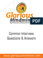 Common Interview Questions - Answers - Glorious Mindmine