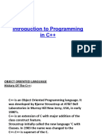 Introduction To Programming in C++