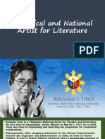 Canonical and National Artist For Literature