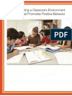 Creating A Classroom Environment: That Promotes Positive Behavior