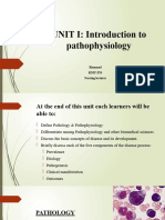 UNIT-I Introduction To Pathophysiology