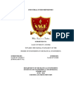 Format Industry Internship Report - BTECH VIII Sem