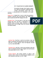 Fluid Flow in Closed Conduits