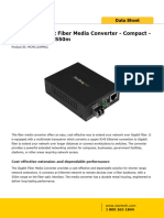 Gigabit Ethernet Fiber Media Converter - Compact - 850nm MM LC - 550m