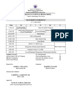 Pnhs Teachers - Class Schedule 2023 2024