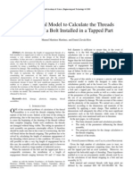 An Empirical Model To Calculate The Threads Stripping of A Bolt Installed in A Tapped Part