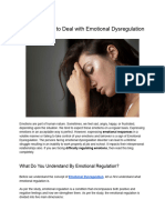 Effective Ways To Deal With Emotional Dysregulation