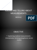 Asking and Telling About A Measurement