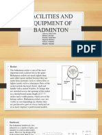 Facilities and Equipment of Badminton GROUP 2