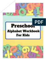 Preschool Alphabet Workbook For Kids