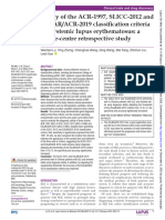 Utility of The ACR-1997, SLICC-2012 and EULAR