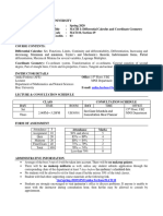 Course Outline - MAT 110 - 19