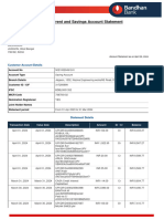 Current and Savings Account Statement