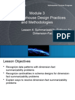 Data Warehouse Design Practices and Methodologies: Lesson 4: Summarizability Patterns For Dimension-Fact Relationships