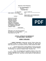 Judicial Affidavit Sample