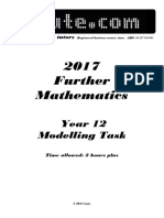 2017 Further Mathematics Year 12 Modelling Task